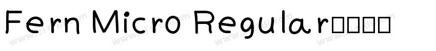 Fern Micro Regular字体转换
